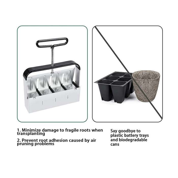 Manual Clod Soil Blockers Garden Tools Seeding Tools Soil Block Soil Blocking Tool for Seed Stater