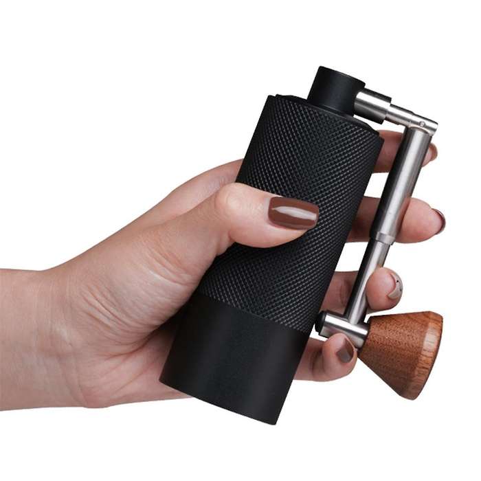 Manual Coffee Grinder, Hand Grinder, Precision Grinding Folding Crank for Easy Storage Black