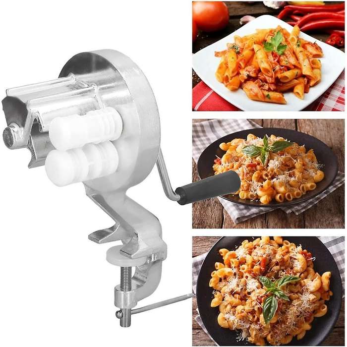 Manual Macaroni Maker, Cavatelli Maker Machine for Authentic Italian Pasta, Portable Hand Cranking N