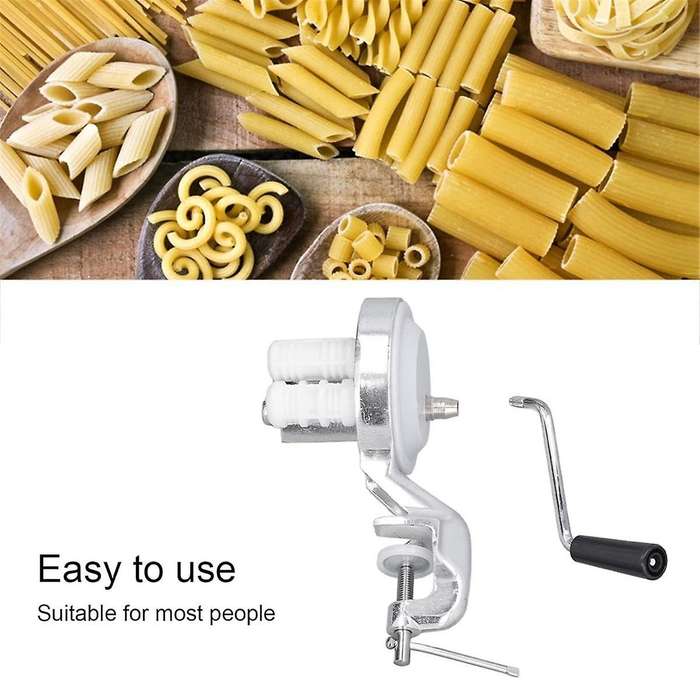 Manual Macaroni Maker, Cavatelli Maker Machine for Authentic Italian Pasta, Portable Hand Cranking N