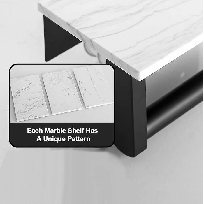 Marble Toilet Paper Holder with Shelf Toilet Paper Roll Holder Wall Mount for Bathroom Cabinet Decor
