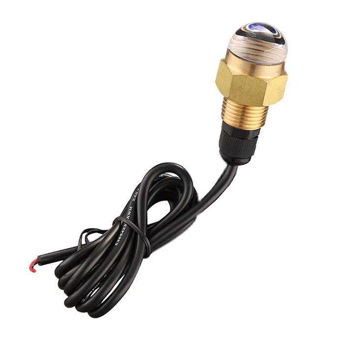 Marine Boat LED Underwater Light Lamp 12V Brass Glass Blue Drain Plug 1/2 Inch NPT Yacht Accessory