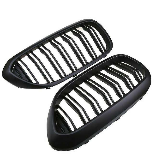 Matte Black Front Double Line Sport Kidney Grille Grill for 5 Series G30 G38 2018-2020