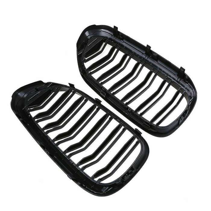 Matte Black Front Double Line Sport Kidney Grille Grill for 5 Series G30 G38 2018-2020