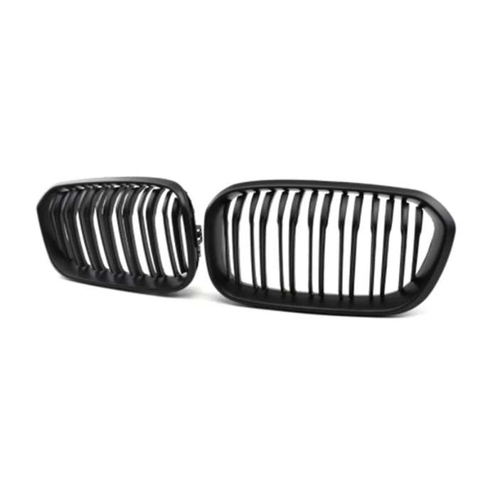 Matte Black Front Bumper Kidney Grille Grill Hood Mesh Double Line for E60 M5 E61 520I 545I 550I 535