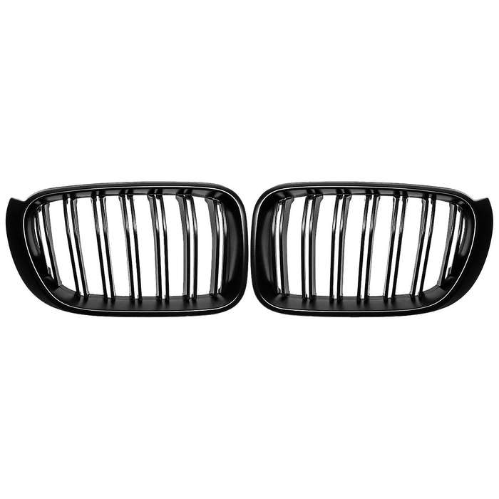 Matte Black Front Kidney Grille Double Slat Sport Grill for X3 F25 X4 F26 2014-2017