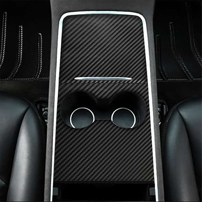 Matte Carbon Fiber Car Center Console Instrument Panel Protective Sticker Decoration Trim for Model