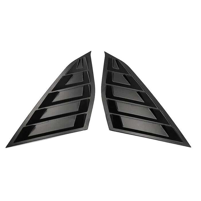 Matte Black Rear Triple-cornered Window Louver Shutter Cover Trim for Accord 2018 2019