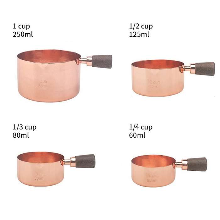 Measuring Cups and Measuring Spoon Scoop Wooden Handle Kitchen Measuring Tool