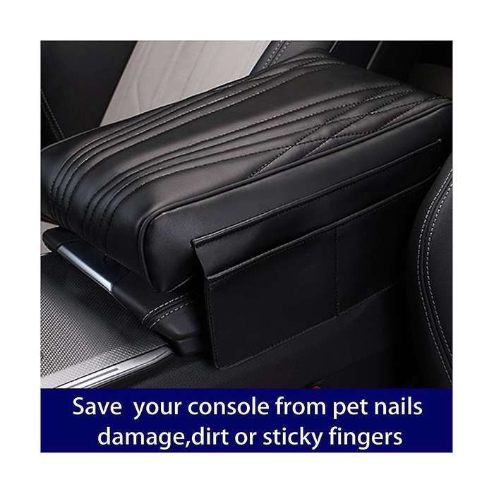 Memory Foam Armrest Box for Vehicles - Leather Car Armrest Box Pad, Universal Car Armrest Pad, Centr