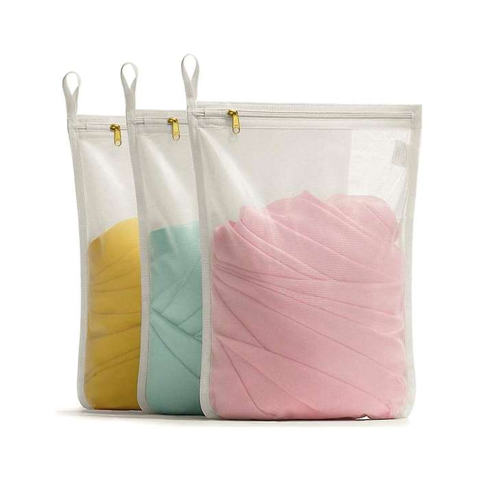 Mesh Laundry Bag for Delicates with YKK Zipper,Mesh Wash Bag, Travel Storage Organize Bag, Clothing