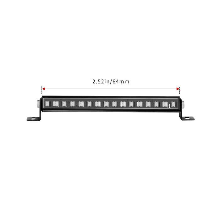 Metal 16 Led 8 Modes Roof Light Bar Roof Lamp for Trx4m Trx4-m 1/18 Rc Crawler Car Upgrade Parts