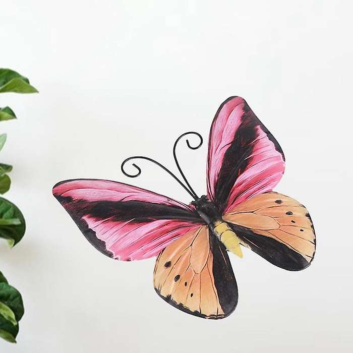 Metal Butterfly Patio Sculpture Office Indoor Outdoor Wall Art Colorful Living Room Hanging Decor B