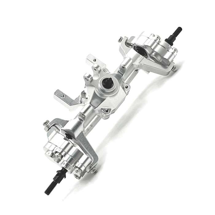 Metal Complete Front Axle Kit for FMS 1/24 FCX24 Xiaoqi Crusher K5 Silver