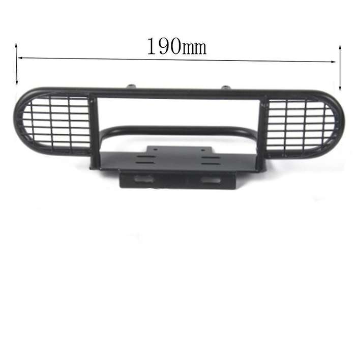 Metal Front Camel Trophy Bumper with Light for 1/10 RC Crawler Car TRX4 SCX10 Front Collision Bumper
