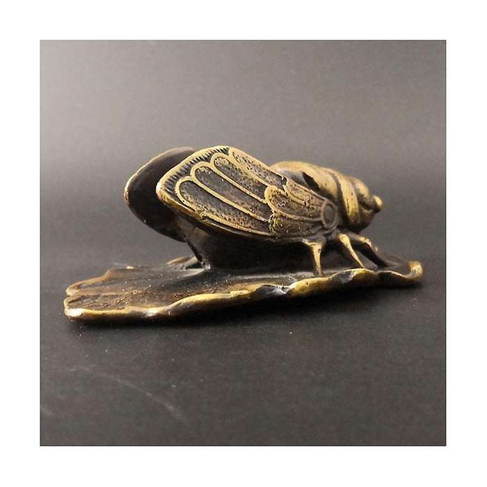 Metal Paperweight Lovely Cicada Paper Weight Chinese Calligraphy Brass Paperweights Student Adult S