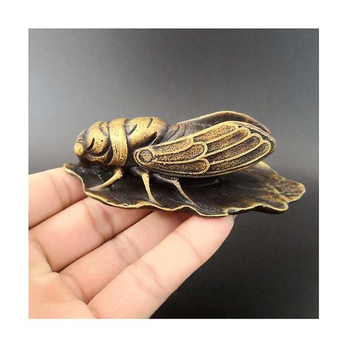 Metal Paperweight Lovely Cicada Paper Weight Chinese Calligraphy Brass Paperweights Student Adult S