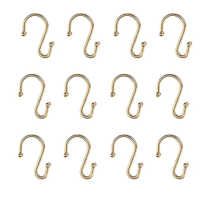 Metal S Hook Cylindrical Hook Shower Curtain Hook Curtain Hook Sticky Hook Curtain Hook Hardware Hoo