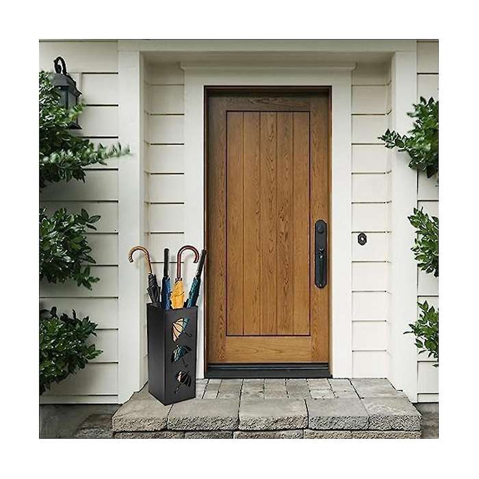 Metal Umbrella Barrel Household Simple Square Round Umbrella Rack Lobby Moisture-proof Umbrella Stor