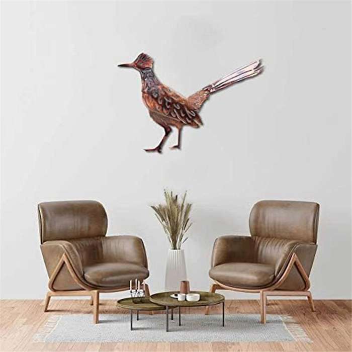 Metal Wall Art Decor, Road Runner Wall Sculptures, Retro Hanging Artwork Signs, for Home Decor Garde