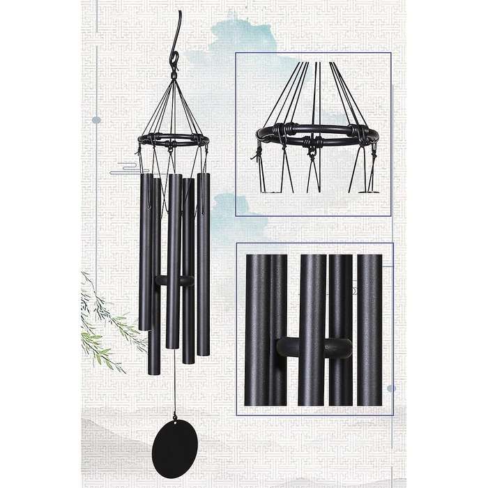 Metal Tubular Aluminum Tube Japanese Style Garden Wind Chimes, Bells, Ornaments, Crafts, Home Decora