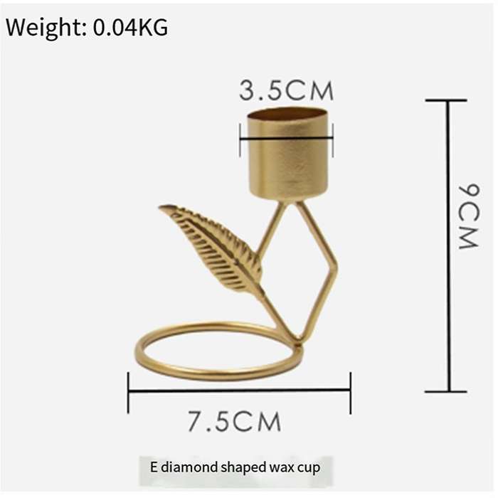 Metal Wrought Iron Candlestick,leaf Candle Stand,candlestick Holders for Wedding Christmas Dining R