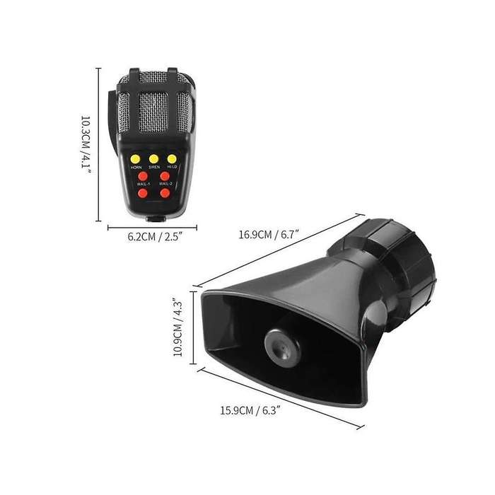 Mic Pa System Emergency Amplifier Hooter 12v Air Horn Tone Car Horn Car Warning Alarm Speakers Loud