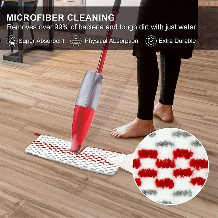 Microfiber Spray Mop Pads Replacement for Promist MAX Reusable Spray Mop Refills Washable Flip Mop P