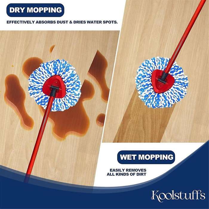 Microfiber Replacement Heads for RinseClean 2-Tank System Reusable Mop Pads for Hardwood Floor
