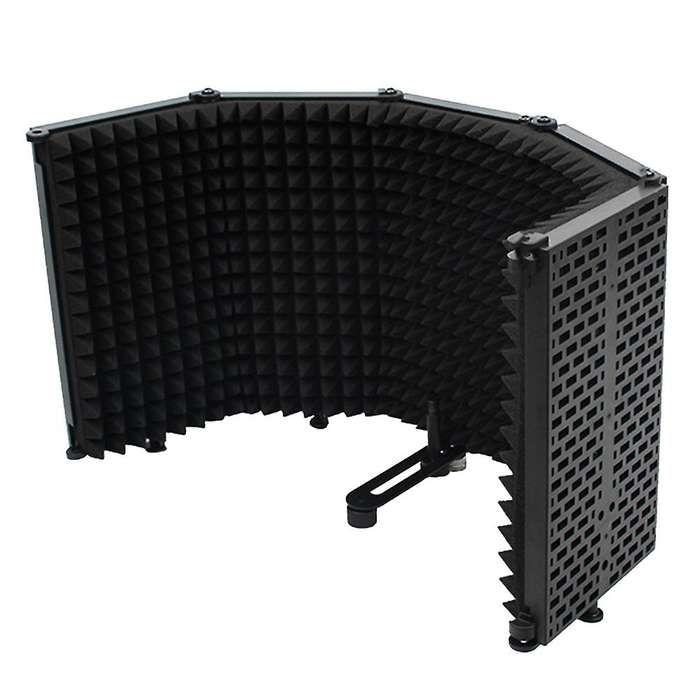 Microphone Wind Screen, Five-Door Soundproof Cover, Sound-Absorbing Blowout Prevention Net, Noise Re