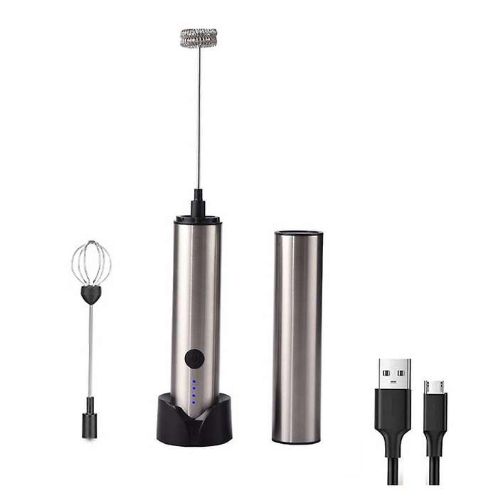 Milk Frother Handheld Electric Whisk,Coffee Frother USB Rechargeable 3 Speed Milk Foam Maker Drink M