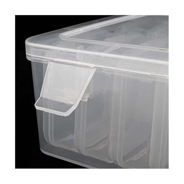 Mini Bead Storage Box, Clear Bead Storage Box with Lid, Rectangular Clear Diamond Jewelry Box, Cra