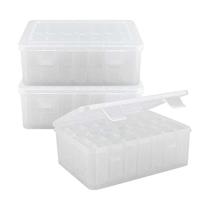 Mini Bead Storage Box, Clear Bead Storage Box with Lid, Rectangular Clear Diamond Jewelry Box, Cra