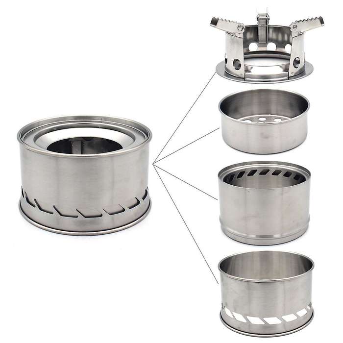 Mini Bump Outdoor Camping Furnace End Deconstructable Wood Stoves Picnic Barbecue Stoves Wood Burner