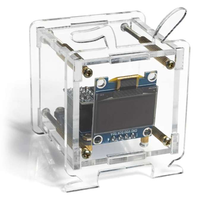 Mini Electronic Clock Diy Kit Oled 2.4g Wifi Time Temperature Humidity Date Week Weather Forecast I