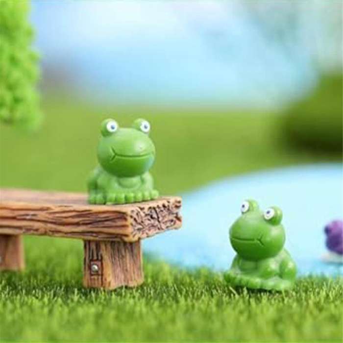 Mini Frogs 100 Pack, Mini Frog Garden Decor, Green Frog Figurines, Mini Frogs Resin Figurines, Mini