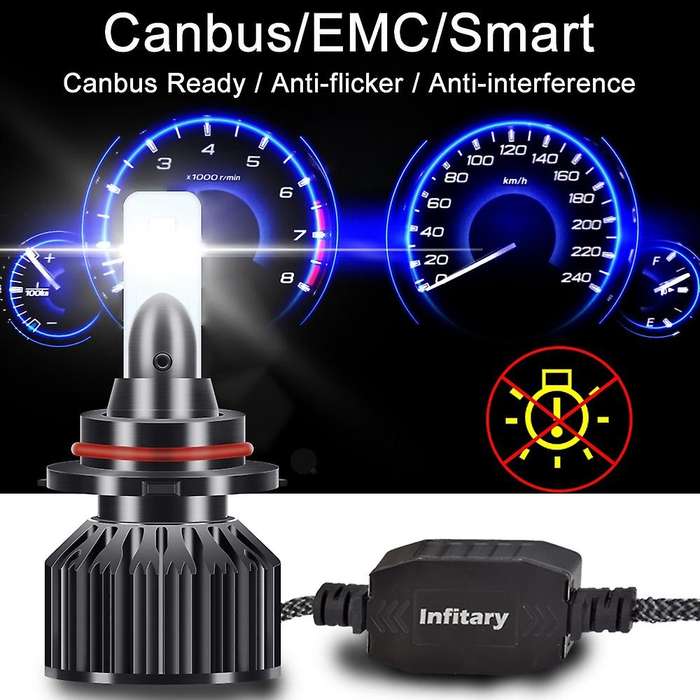 Mini LED Car Headlight Bulb 12000LM 6500K H13 H27 880 HB3 HB4 9007 Running Auto head light lamp 9005