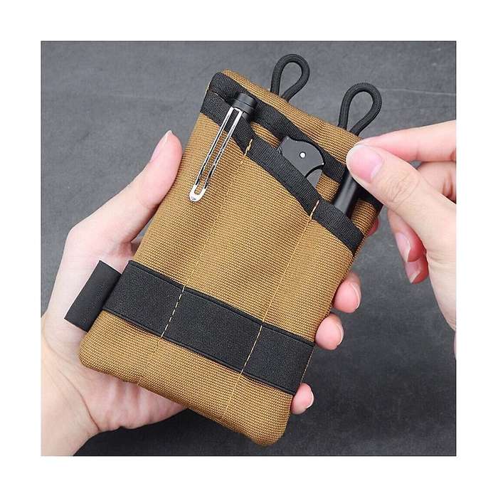 Mini Outdoor Pocket Organizer Pouch Multifunctional for Camping Hiking Mountaineering Card Key Tool
