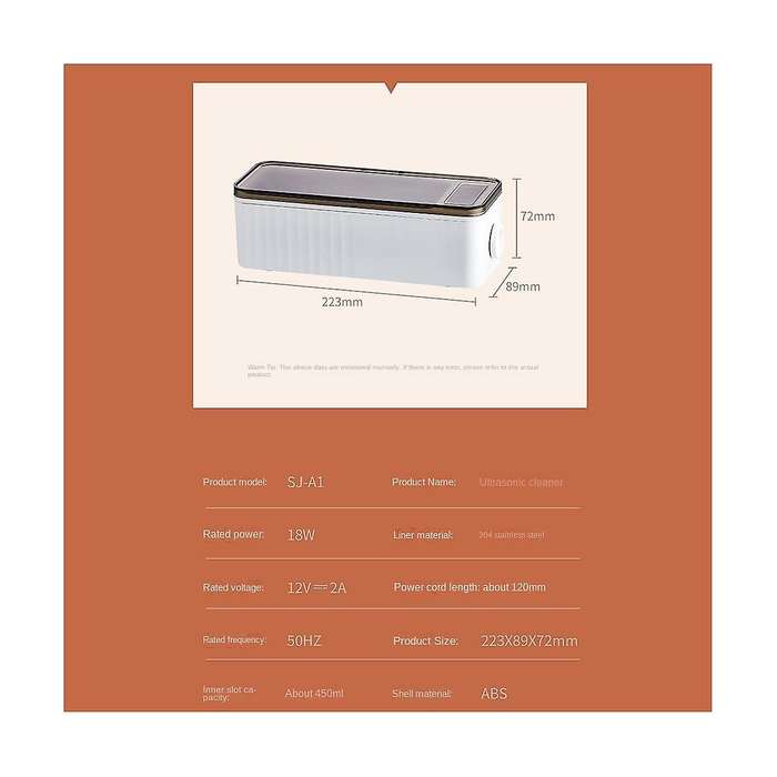 Mini Portable Ultrasonic Jewelry Cleaner Portable Household Professional Ultrasonic Eyeglasses Clea