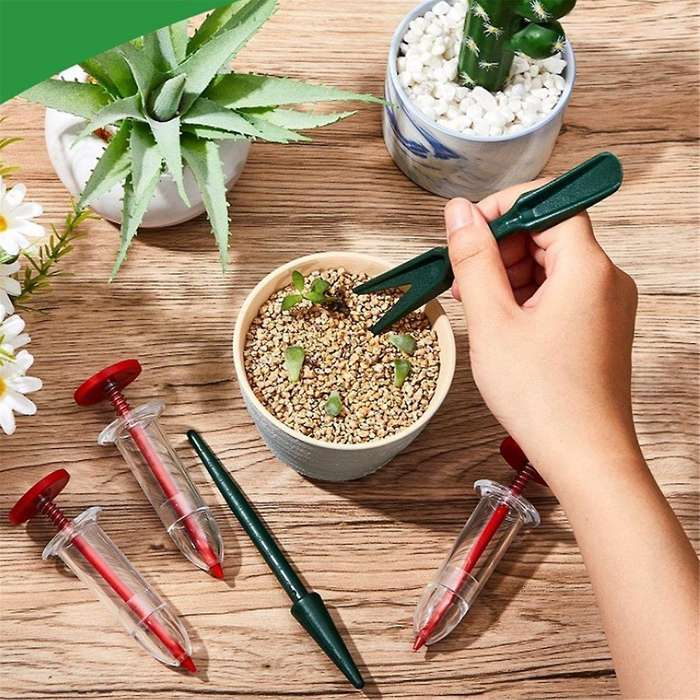 Mini Seeder Seed Seeder Tools, Hand Seedling Spreader and Broom Set, Small Spreader Handheld Seeder