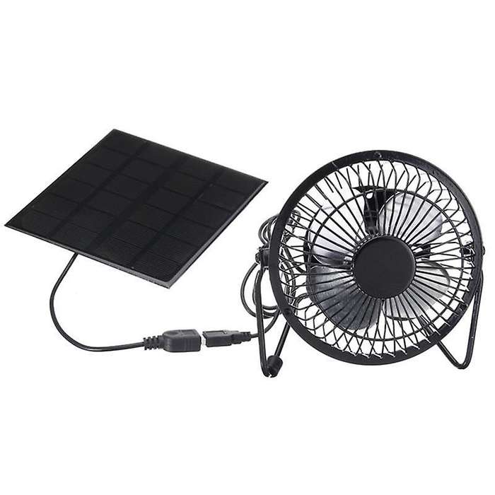 Mini Solar Panel Powered Ventilator Fan Portable 5w 4 Inch Greenhouse Solar for Office Outdoor