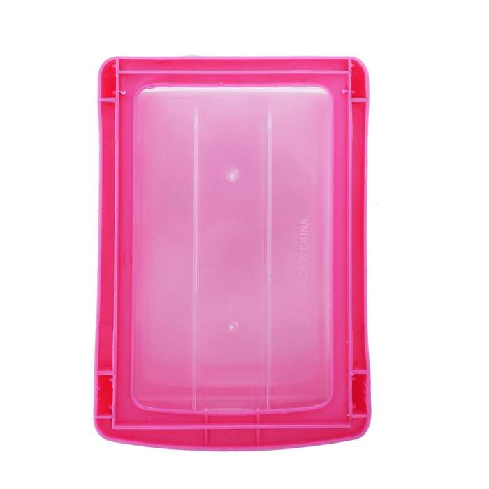Mini Translucent Drawer Type Plastic Storage Box Red 3 Layers