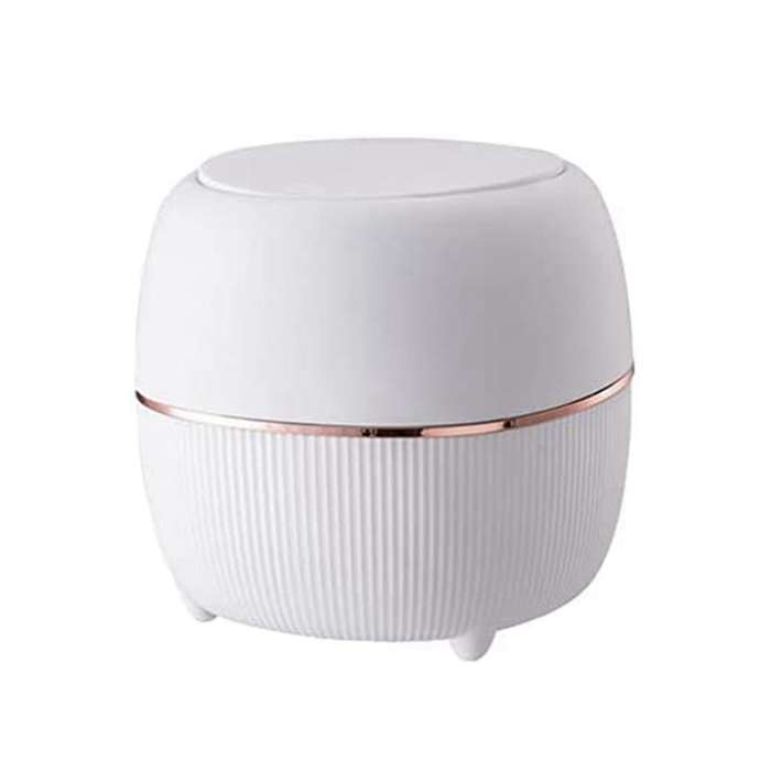 Mini Waste Bin, Table Bin with Lid, Waste Bin, Small for Kitchen, Bathroom, Bed, Office, Desk (whit