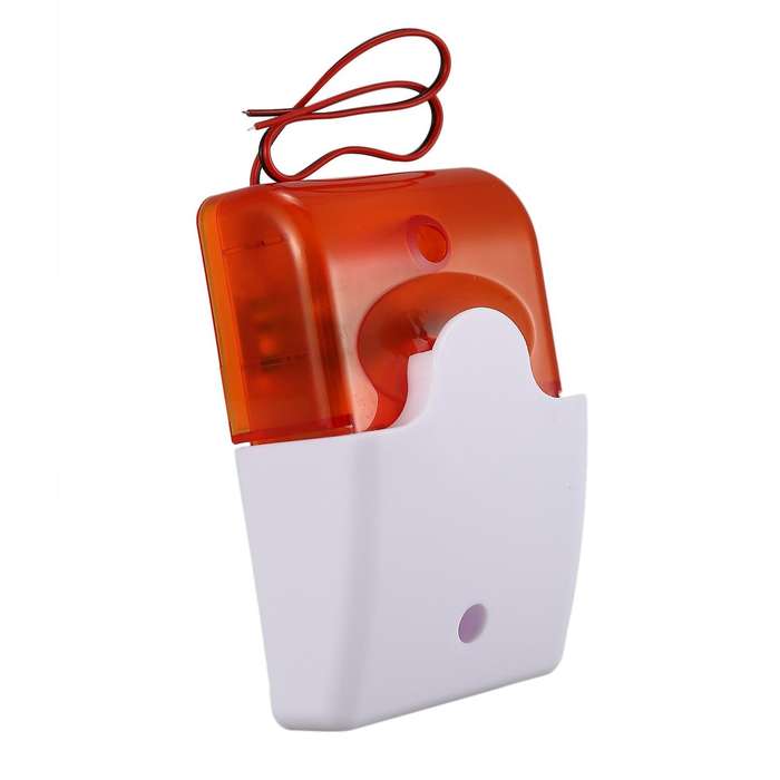 Mini Wired Strobe Warning Siren Durable Dc 12v Sound Alarm Flashing Light Sound Siren Horn Home Secu
