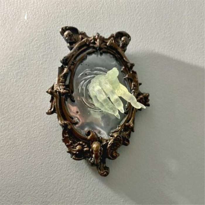 Mirror Ghost Wall Plaque Mirror Ghost Wall Sculpture Spectrum Hand Wall Plaque Decoration