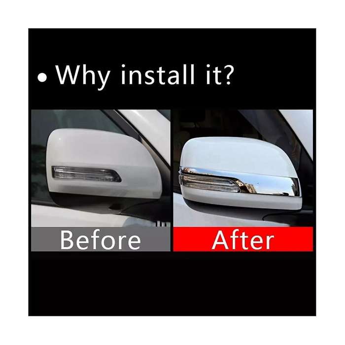 Mirror Cover Bright Strip Mirror Cover Decorative Strip Car for Land Cruiser Prado 150 2010-2020