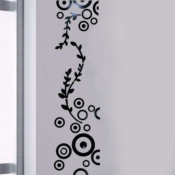 Mirror Wall Sticker Bedroom Living Room Detachable Waterproof Self-Adhesive DIY Wall Sticker Mural (