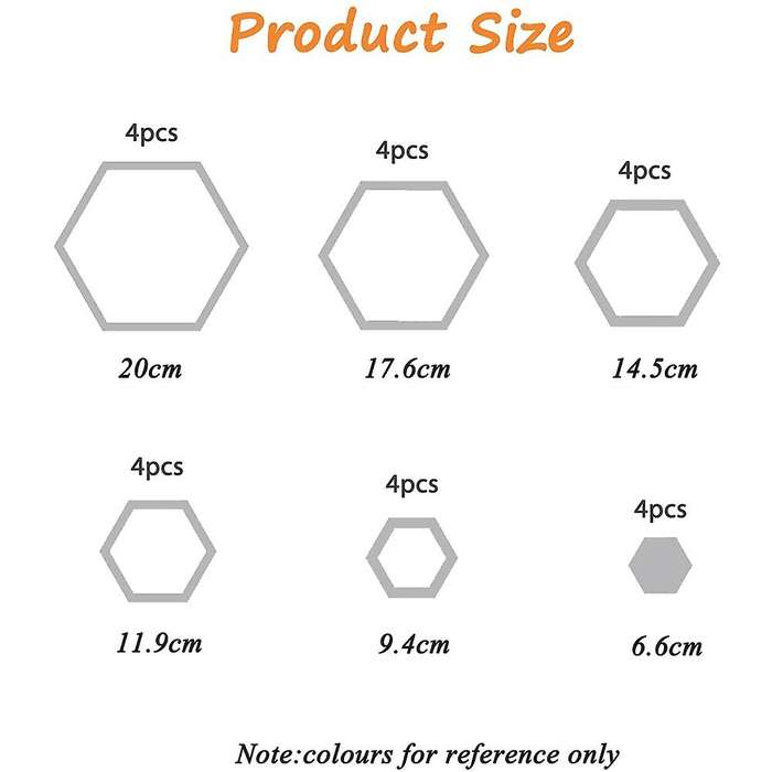 Mirror Wall Decor Hexagon Mirror Tiles Mirror Stickers for Living Room Wall Decor for Wall Mirrors D