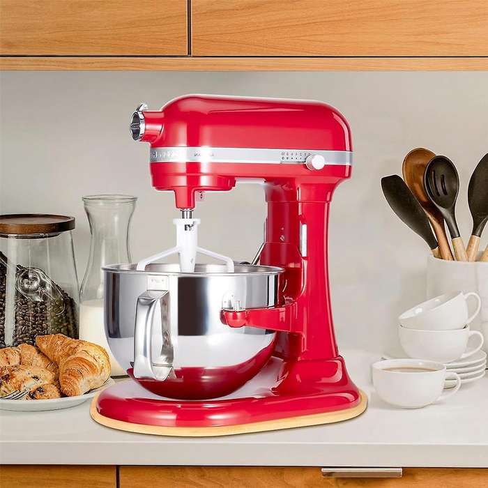 Mixer Sliding Slider Compatible Bowl Lift Mixer - Bamboo Kitchen Countertop Storage Mover Sliding Ca