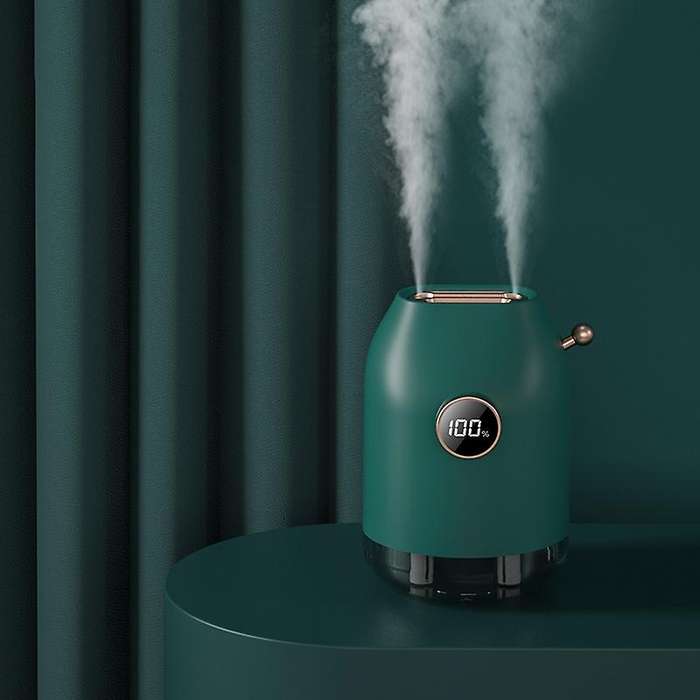 MJM-01K Modern Series Dual Spray Humidifier Dual Outlet Fog Power Display Retro Look Large Capacity